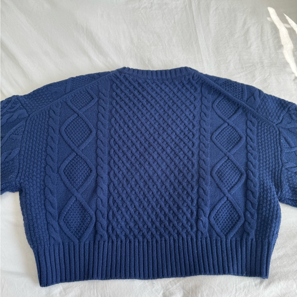 Aritzia Peggy sweater cropped Blue - Picture 6 of 7